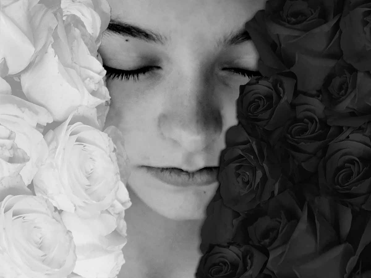BLACK & WHITE ROSES
 <br><br>Black & white<br>
Are pictures in my living room<br>
Black & white<br>
Are memories in my head<br>
<br>
Times with you were black & white like day & night<br>
Dark & light are shadows in your life<br>
<br>
Black & white<br>
Are only colors you can paint<br>
Black & white<br>
Are all the words you speak<br>
<br>
Times with you were black & white like day & night
<br>
Black & white roses are growing from the tears I’ve cried 
<br><br>              
Black & white roses
<br>                                                         
Black & white roses are growing from the tears I’ve cried 
<br><br>
Black & white<br>
Are roses in my living room<br>
Black & white<br>
Roses  in my hands<br>
<br>
Beauty with thorns are living side by side
<br>Their dark & light shadows cover fears and smiles 
<br><br>           
Black & white roses
<br>                                                         
Black & white roses are growing from the tears I’ve cried 
<br><br>
Beauty & sadness
<br>
Pain with smiles
<br>
Black & white roses
<br> 
Tears I’ve cried 
<br> 
Black & white roses 
<br>
Fade away in time<br>
                   
                    
                    
                    